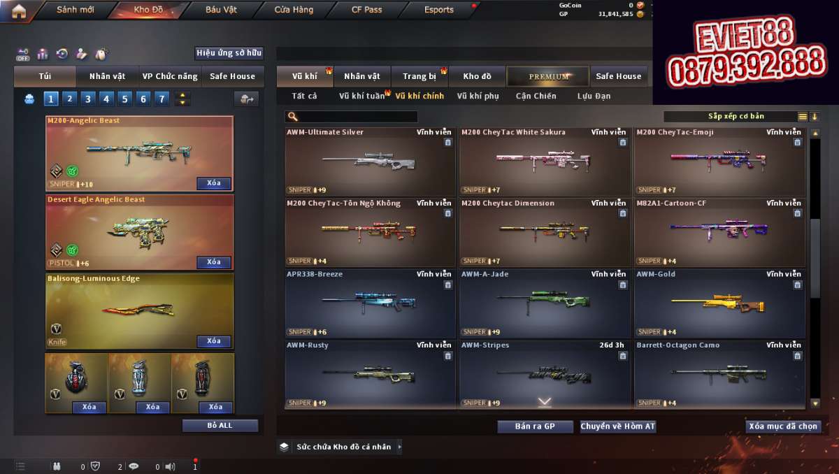 shop acc cf uy tin gia re